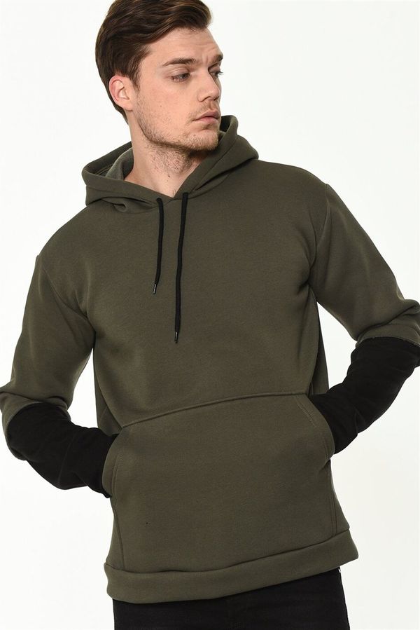 dewberry 1042 DEWBERRY MEN'S SWEATSHIRT-KHAKI