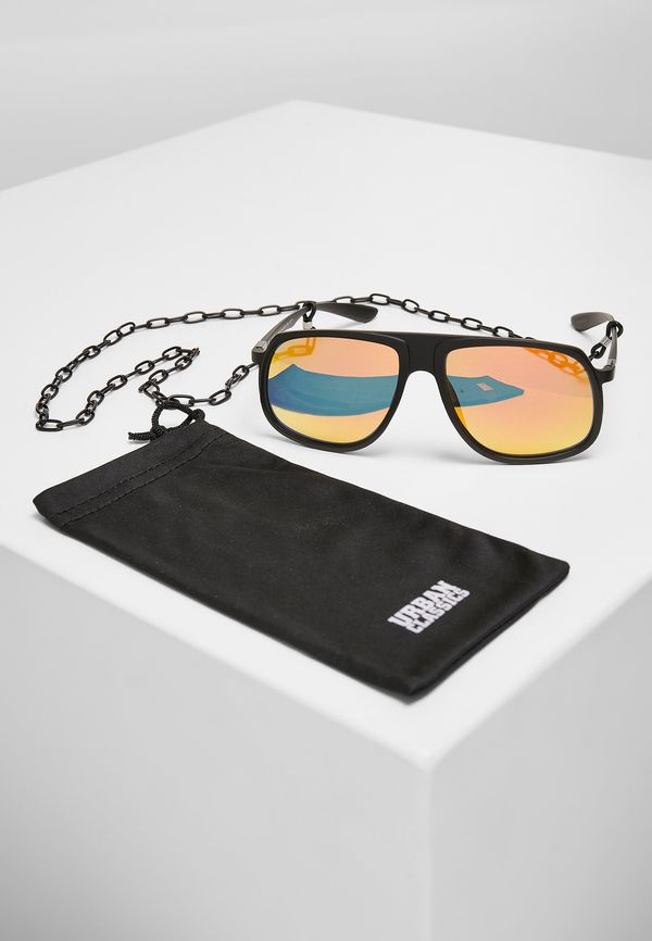 Urban Classics Accessoires 107 Retro blk/yellow chain sunglasses