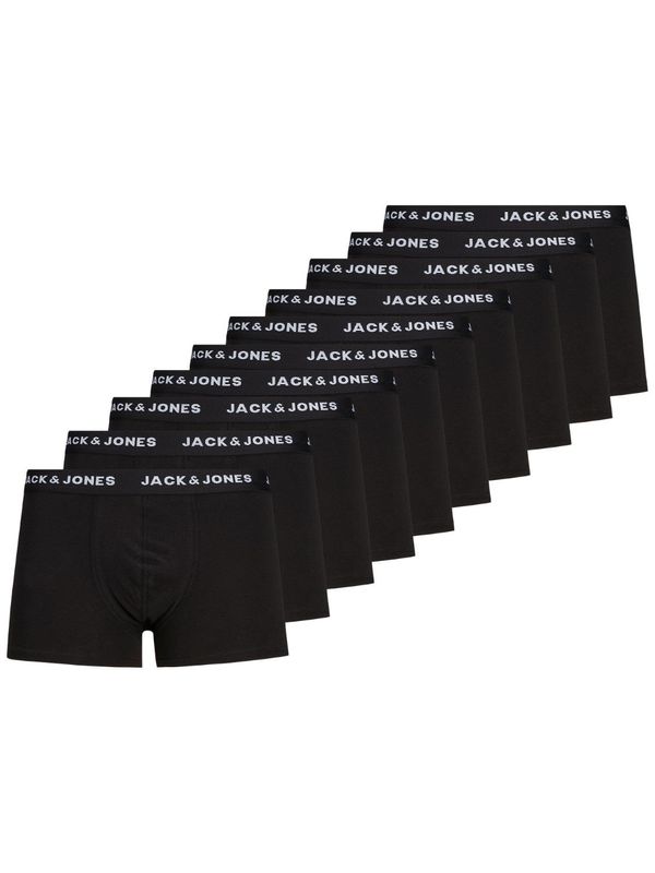 Jack & Jones 10PACK Men's Jack and Jones Boxer Shorts - Black
