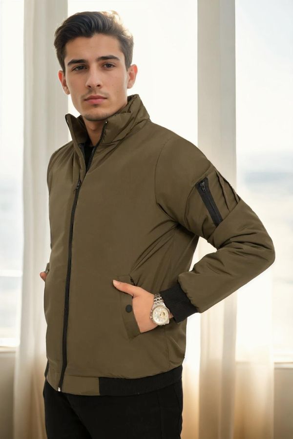 dewberry 18137 Dewberry Slim Fit Mens Coat-Khaki