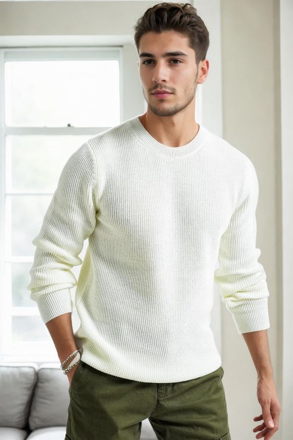 dewberry 18369 Dewberry Knitwear Mens Sweater-EKRU