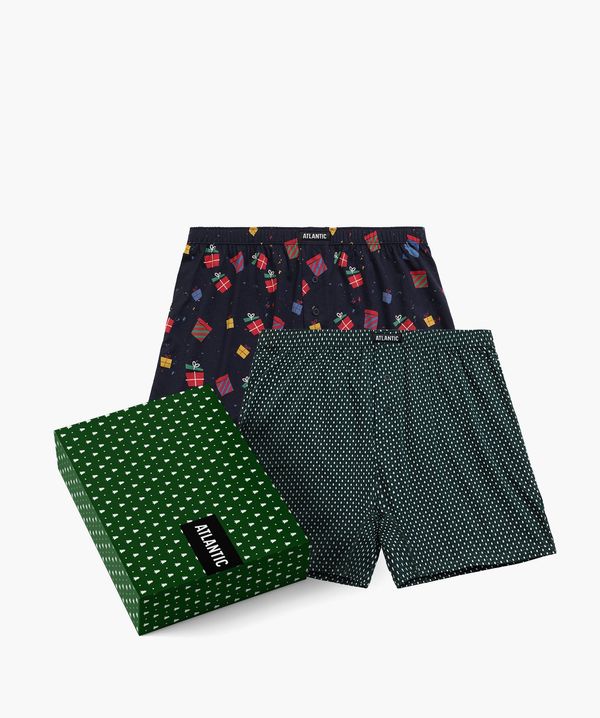 Atlantic 2-PACK Men's boxers ATLANTIC with Christmas motif + gift box