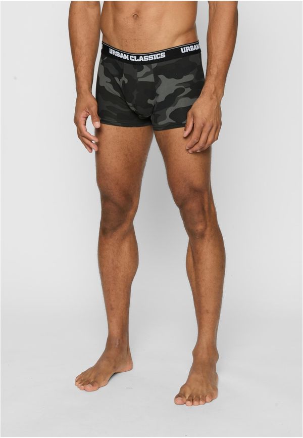 Urban Classics 2-Pack of Camo Boxer Shorts Woodcamo + Darkcamo