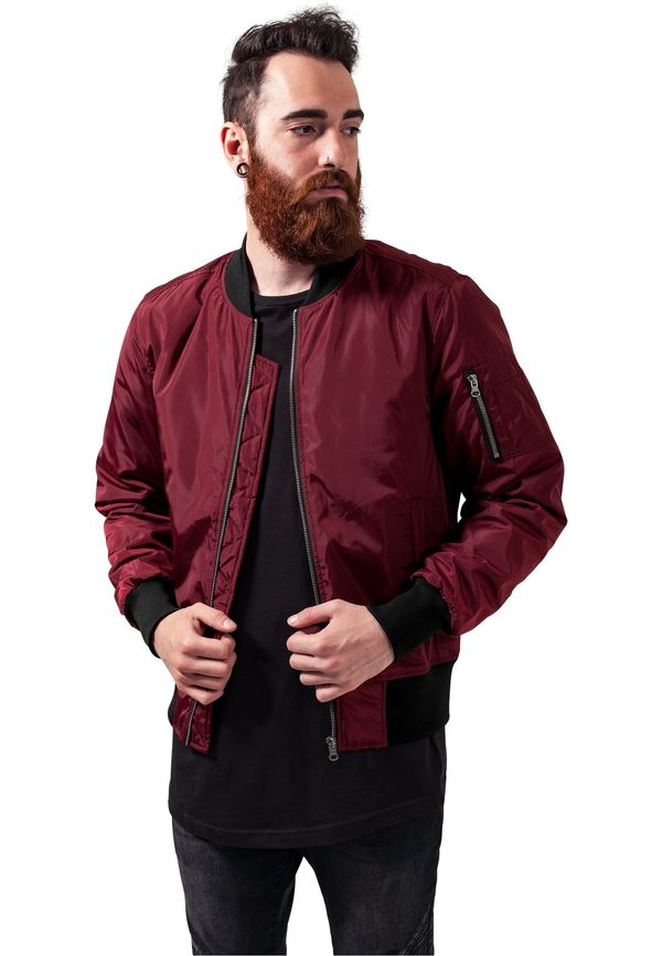 UC Men 2-Tone Bomber Jacket burgundy/black