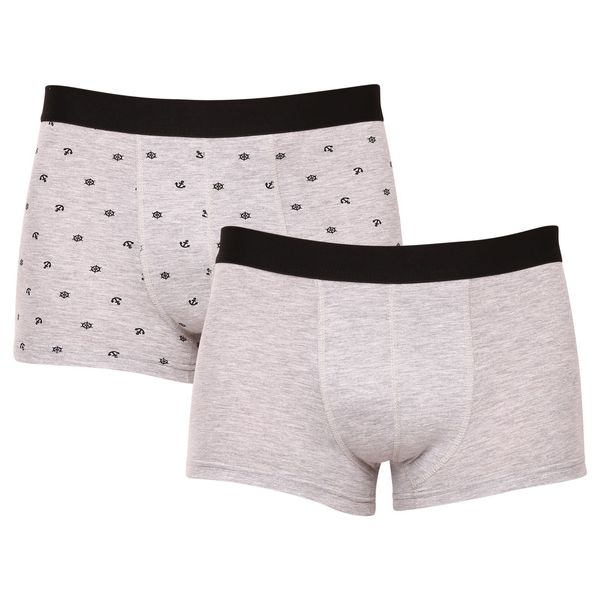 Molvy 2PACK Mens Shorts Molvy grey