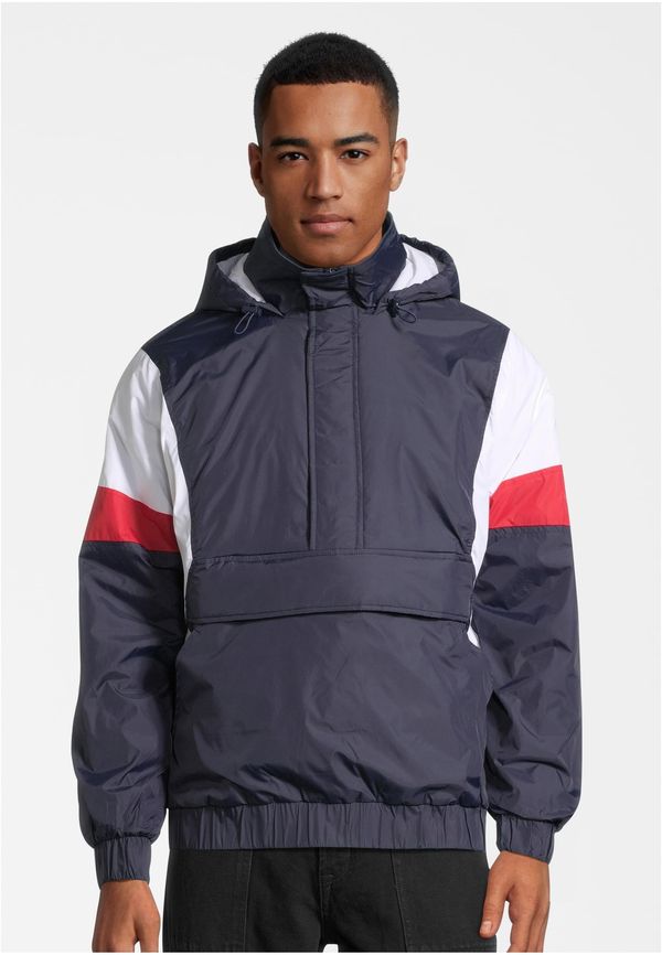 Urban Classics 3-tone tug of war jacket dark blue/white/fiery red