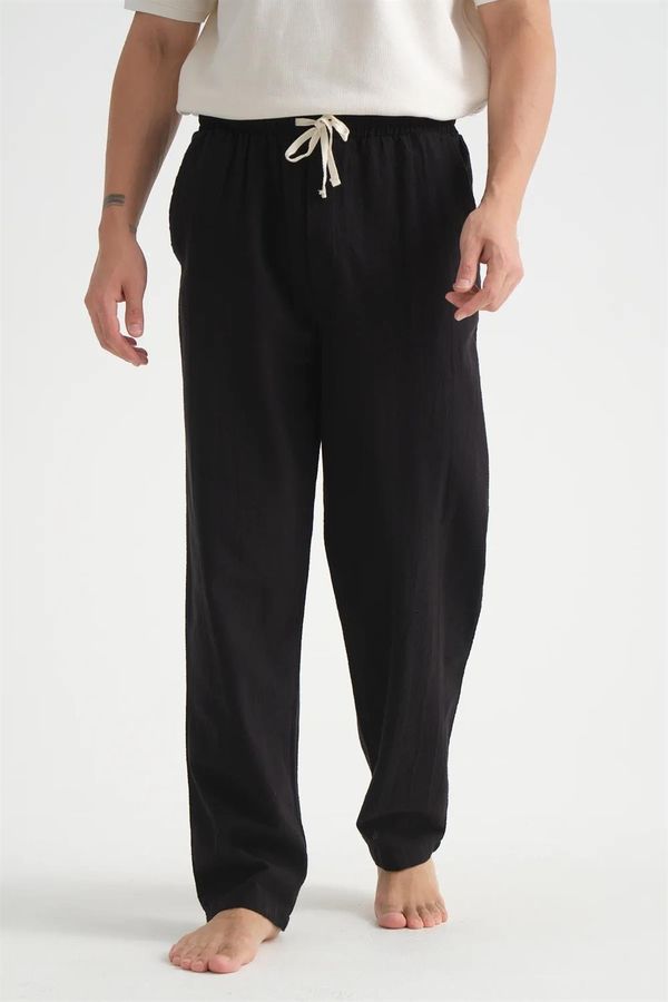 dewberry 38304 Dewberry Baggy Mens Pants-BLACK