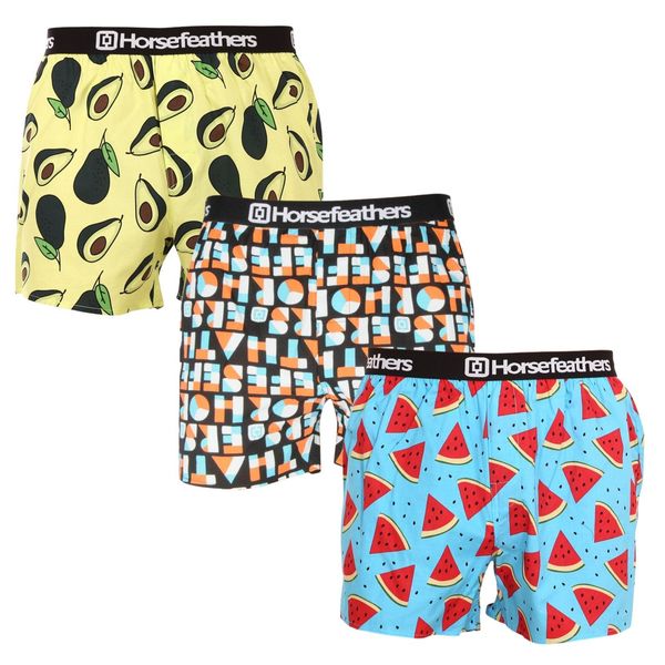 Horsefeathers 3PACK Men's Boxer Shorts Horsefeathers Frazier multicolored