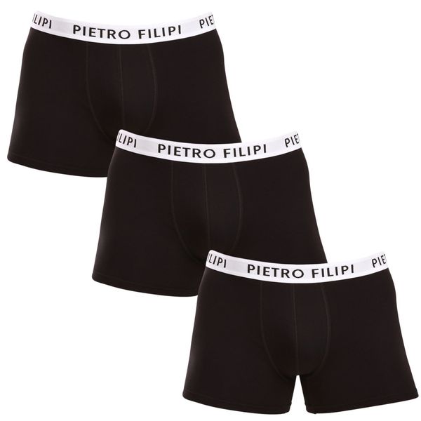 Pietro Filipi 3PACK Men's Boxer Shorts Pietro Filipi Black