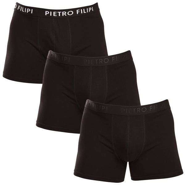 Pietro Filipi 3PACK Men's Boxer Shorts Pietro Filipi Black