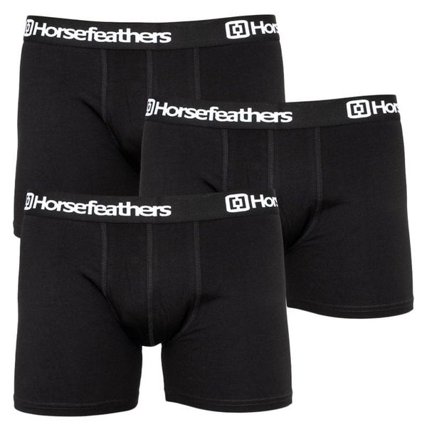 Horsefeathers 3PACK men's boxers Horsefeathers black