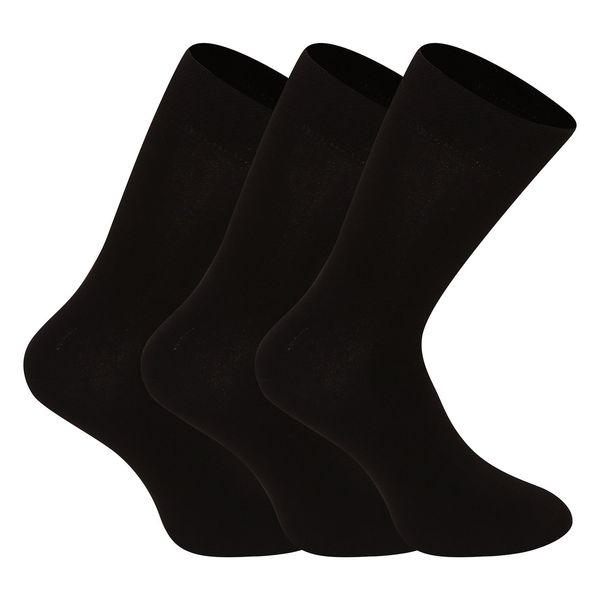 Nedeto 3PACK Nedeto high bamboo black socks