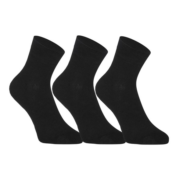 STYX 3PACK Styx ankle bamboo black socks