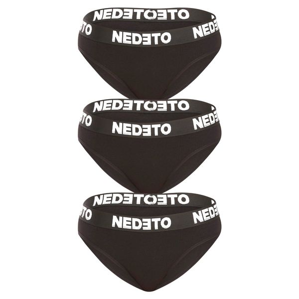 Nedeto 3PACK women's panties Nedeto black