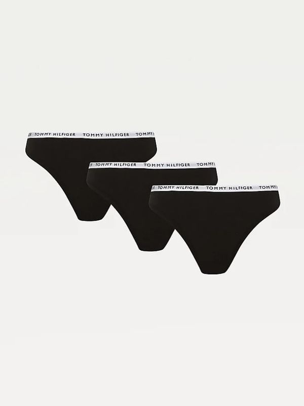 Tommy Hilfiger 3PACK Womens Thongs Tommy Hilfiger black