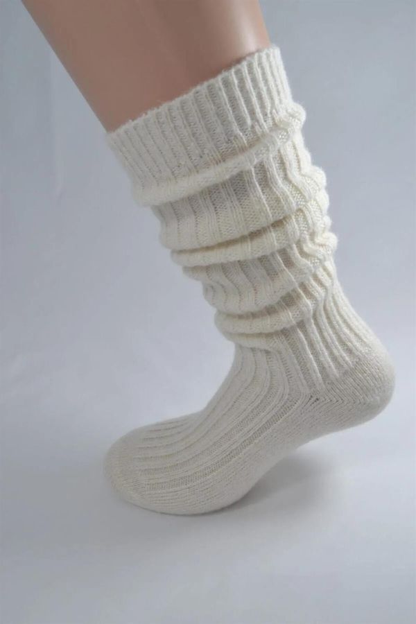 dewberry 47820 Dewberry Wool Boot Socks-CREAM