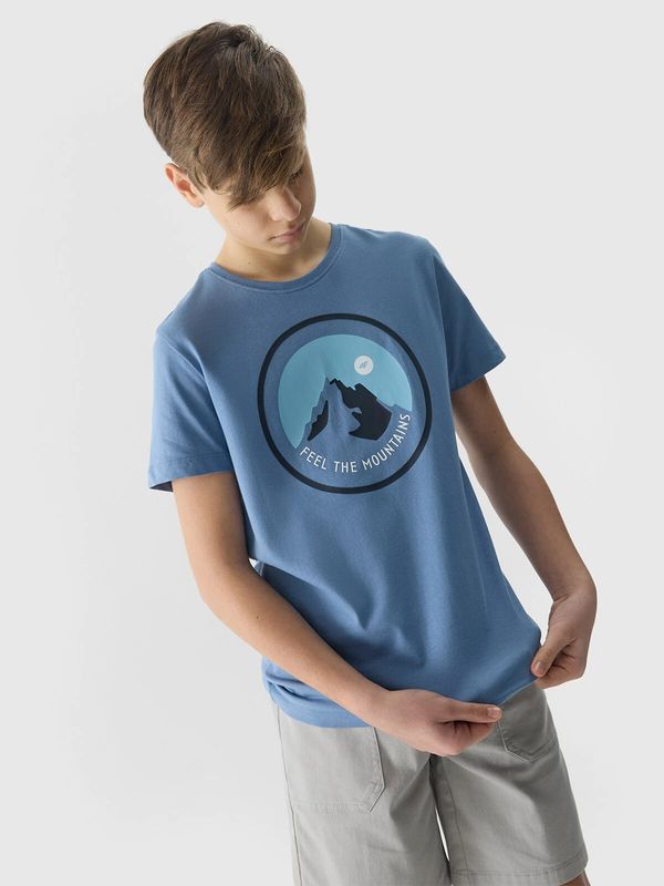 4F 4F Organic Cotton T-Shirt for Boys - Blue