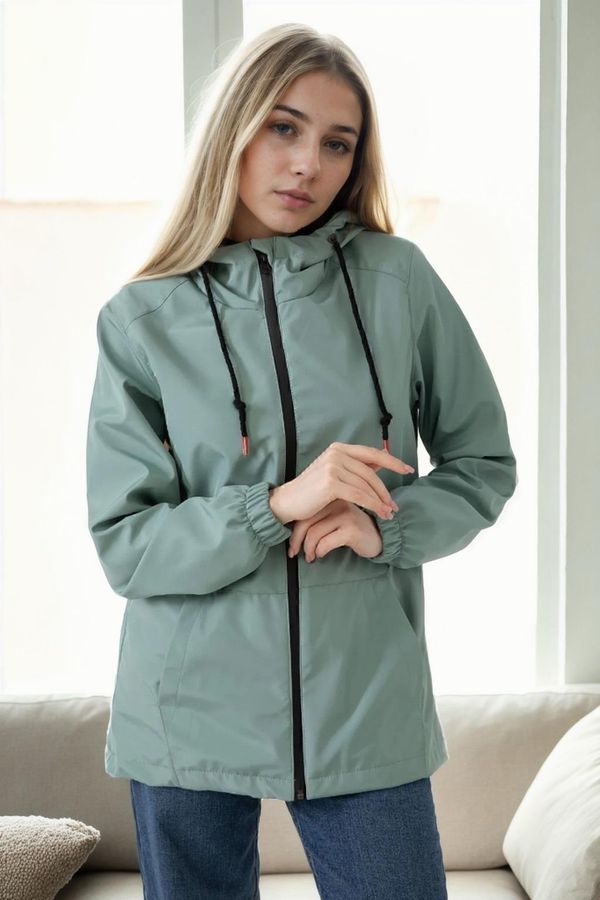 dewberry 53121 Dewberry Hooded Women Raincoat-MINT