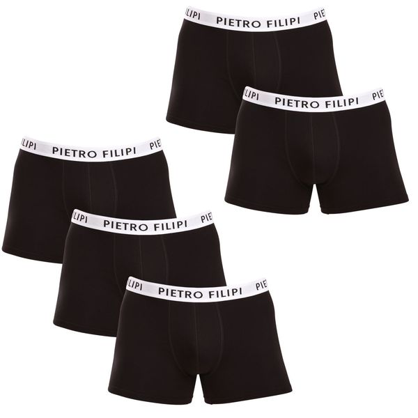 Pietro Filipi 5PACK Men's Boxer Shorts Pietro Filipi Black