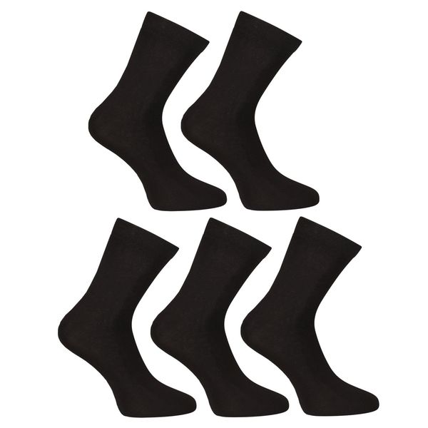 Nedeto 5PACK Nedeto Ankle Socks Bamboo Black