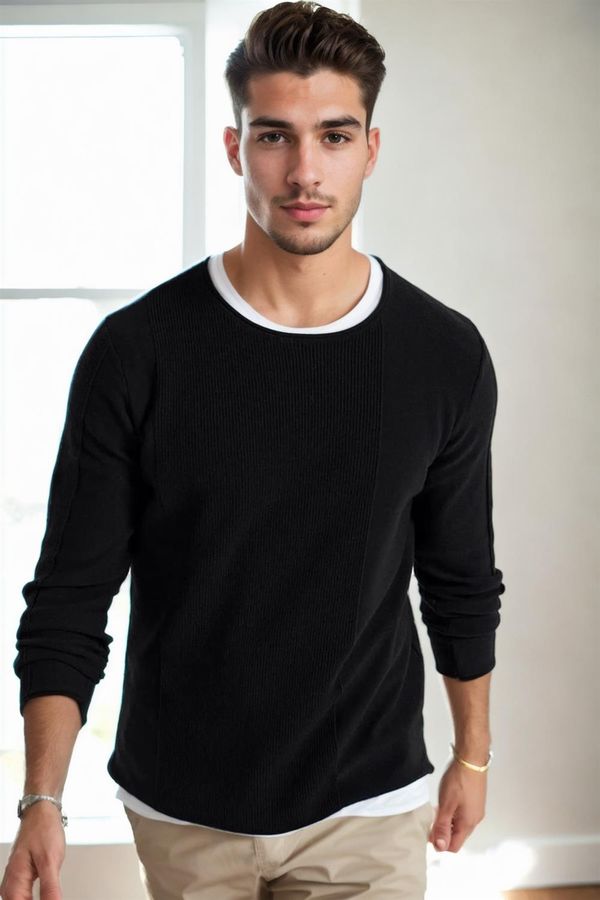 dewberry 60226 Dewberry Knitwear Menswear Sweater-BLACK