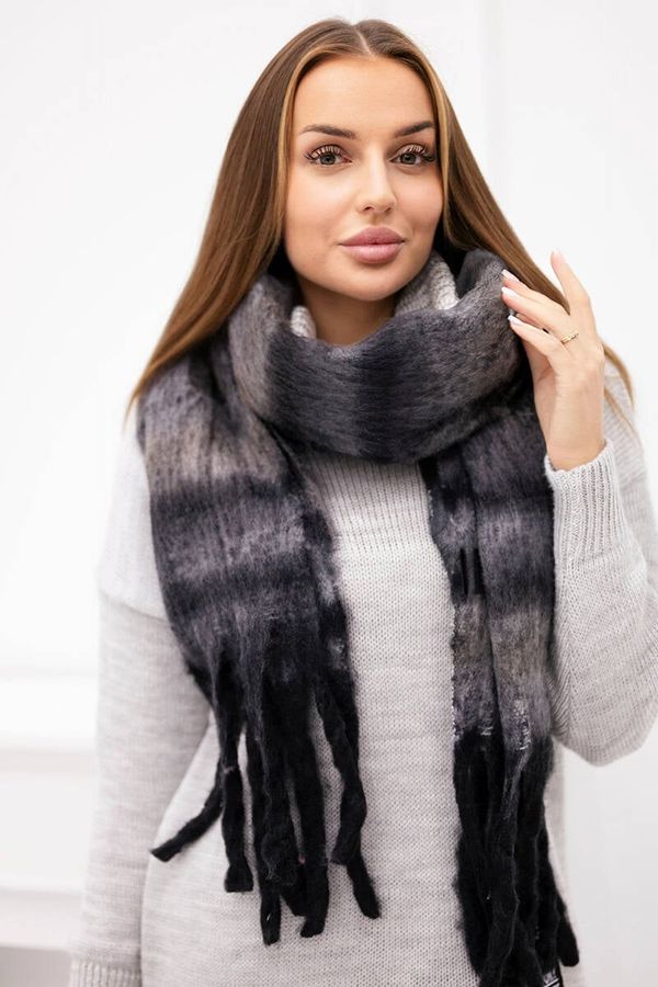 Kesi 6071 Women's graphite + black scarf