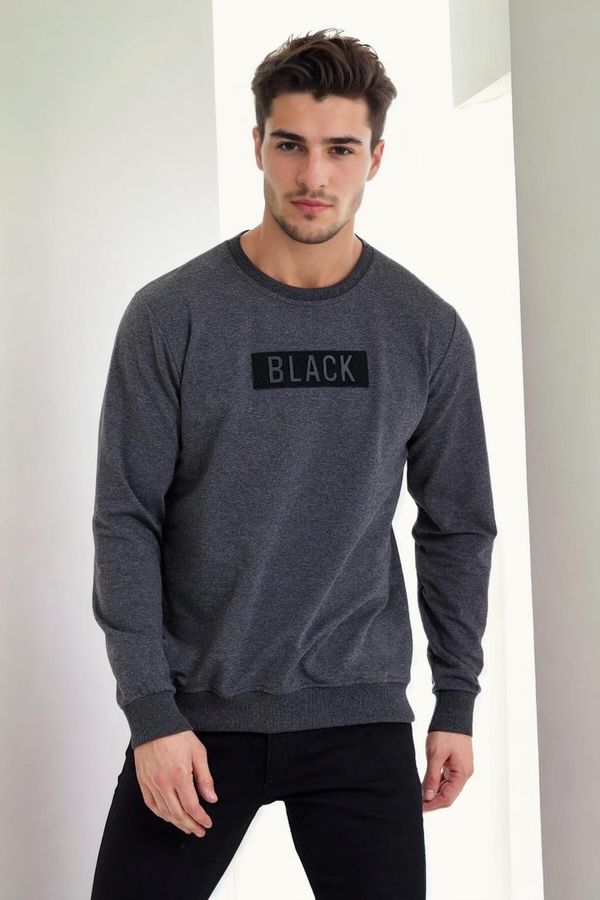 dewberry 60865 Dewberry 3d Printed Mens Winter Sweatshirt-ANTHRACITE