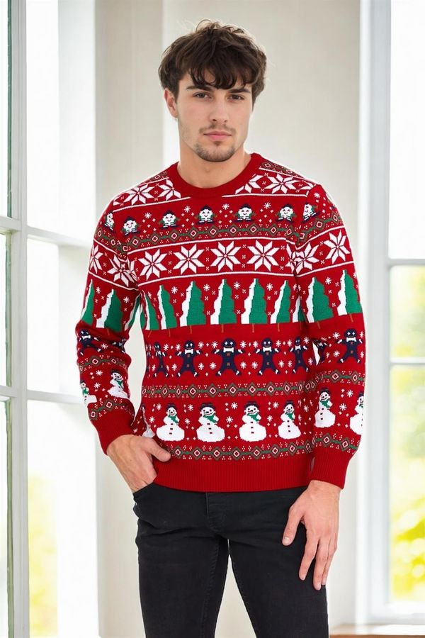 dewberry 82363 Dewberry Christmas Mens Sweater-RED