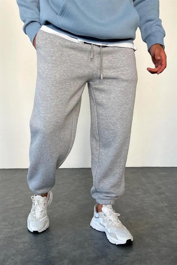 dewberry 84184 Dewberry 3 Thread Mens Sweatpants-GREY