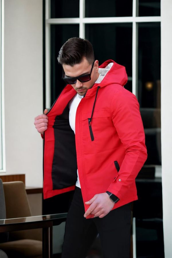 dewberry 86622 Dewberry Hooded Mens Seasonal Jacket-RED