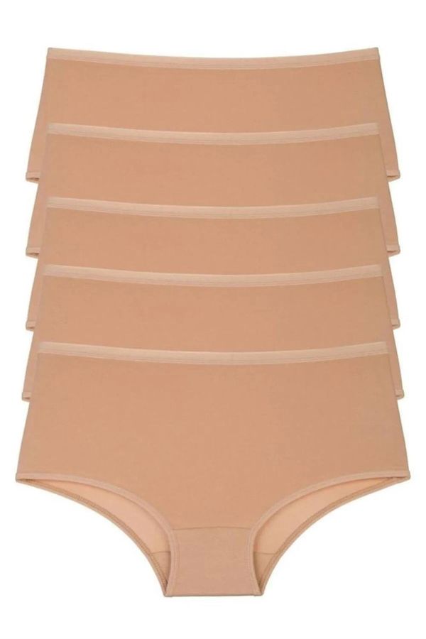 dewberry 98545 Dewberry Women Panties High Waist Pack of 5-SKIN COLOR