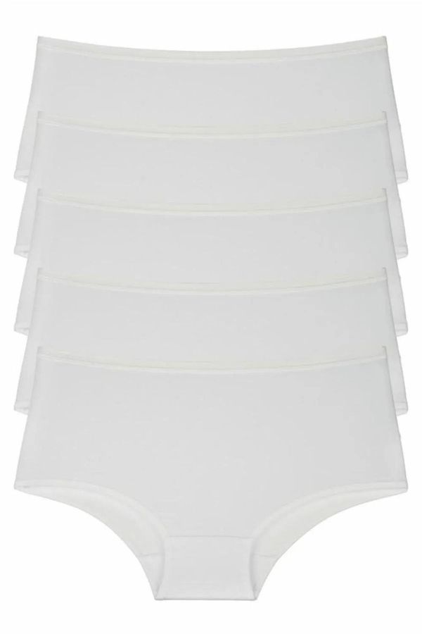 dewberry 98545 Dewberry Women Panties High Waist Pack of 5-WHITE