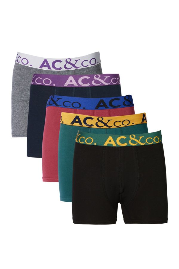 AC&Co / Altınyıldız Classics AC&Co / Altınyıldız Classics Men's Multicolored Cotton Stretchy Seamless, 5-Pack Boxer.