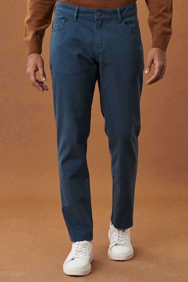 AC&Co / Altınyıldız Classics AC&Co / Altınyıldız Classics Men's Petrol Slim Fit Slim Fit Cotton Flexible Chino Trousers.
