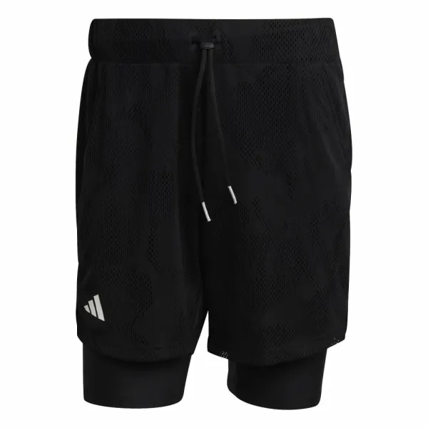Adidas adidas Melbourne Tennis Two-in-One 7-inch Shorts Black XXL Men's Shorts