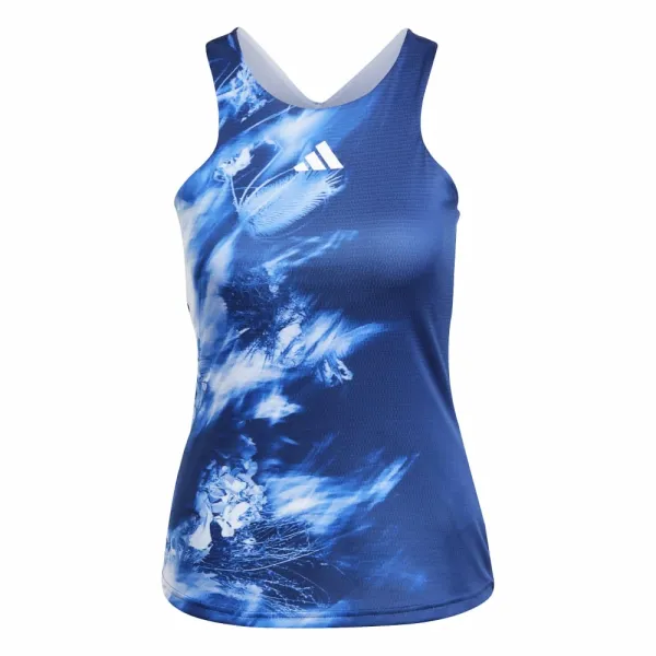 Adidas adidas Melbourne Tennis Y-Tank Top Multicolor/Blue S Women's Tank Top