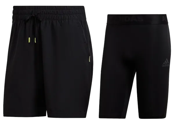 Adidas adidas Paris Men's Shorts 2 in 1 Short Black XXL
