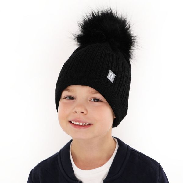 AGBO AGBO Boy's winter hat brown Emilian with pompom