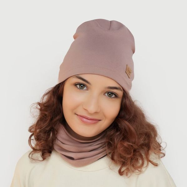 AGBO AGBO Girl's spring/ autumn set: hat and tube scarf pink Selfie