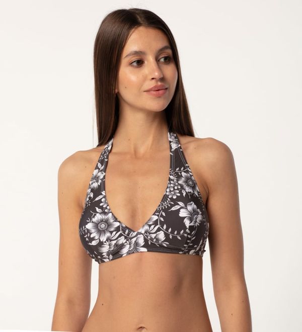 Aloha From Deer Aloha From Deer Woman's Dark Flowers Halter Neck Bikini Top BTH AFD523