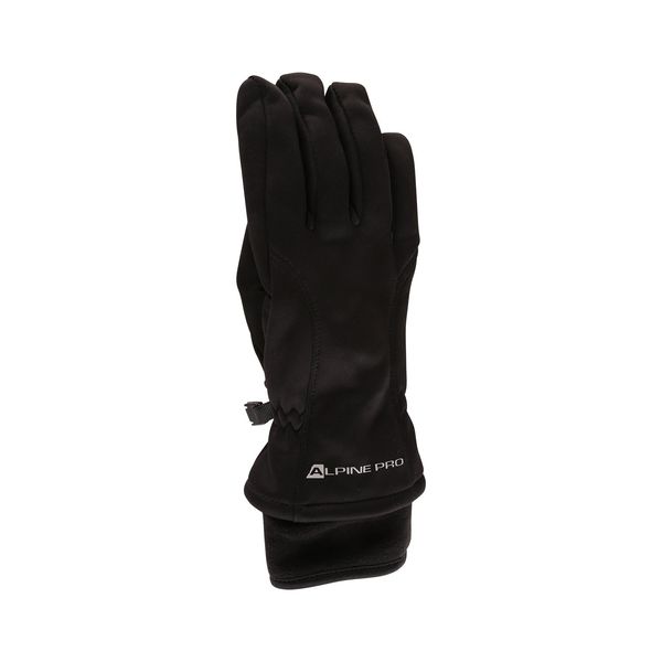 ALPINE PRO ALPINE PRO KAHUG black soft-shell ski gloves with membrane