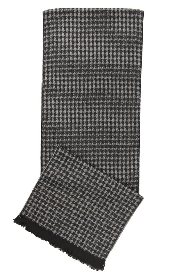 ALTINYILDIZ CLASSICS ALTINYILDIZ CLASSICS Men's Black-Grey Grey-Black Patterned Knitted Scarf