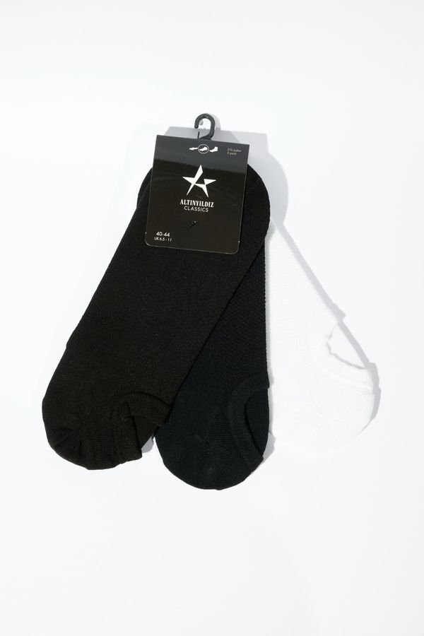 ALTINYILDIZ CLASSICS ALTINYILDIZ CLASSICS Men's Black-Navy Blue-White 3-Piece Bamboo Sneaker Socks