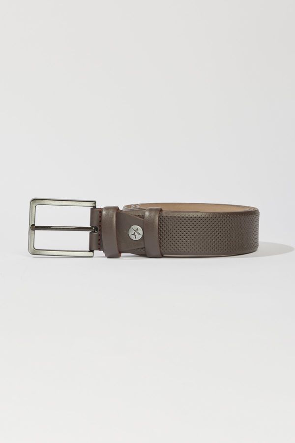 ALTINYILDIZ CLASSICS ALTINYILDIZ CLASSICS Men's Brown Patterned Classic Belt