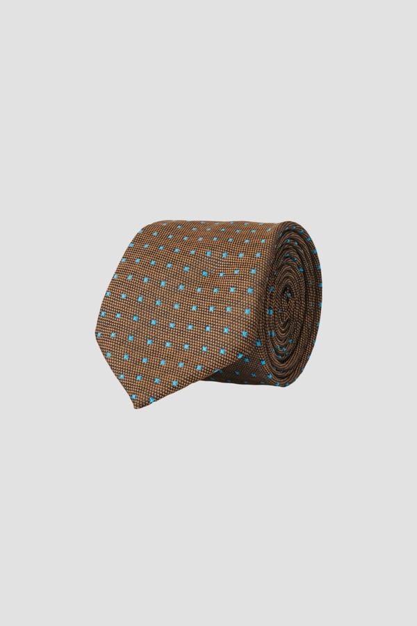 ALTINYILDIZ CLASSICS ALTINYILDIZ CLASSICS Men's Brown-turquoise Patterned Brown-turquoise Tie