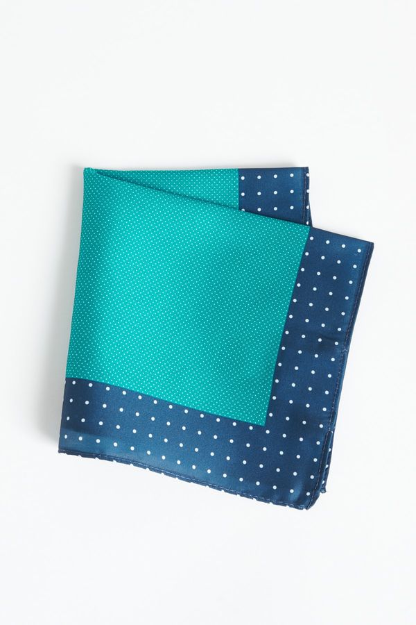ALTINYILDIZ CLASSICS ALTINYILDIZ CLASSICS Men's Green-Navy Blue Patterned Handkerchief