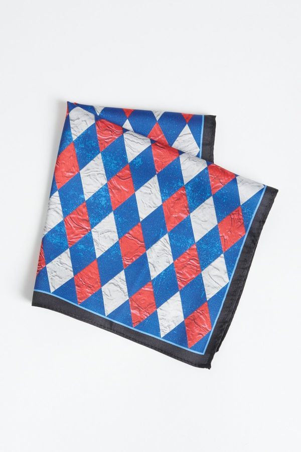 ALTINYILDIZ CLASSICS ALTINYILDIZ CLASSICS Men's Navy Blue-burgundy Patterned Handkerchief