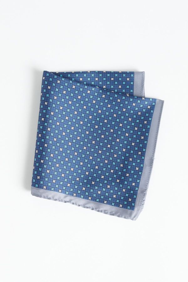 ALTINYILDIZ CLASSICS ALTINYILDIZ CLASSICS Men's Navy Blue-gray Patterned Handkerchief
