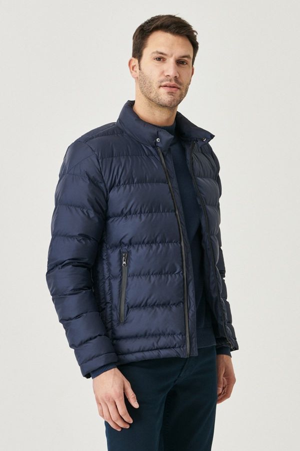 ALTINYILDIZ CLASSICS ALTINYILDIZ CLASSICS Men's Navy Blue Standard Fit Normal Cut Water And Cold Proof Filled Down Jacket
