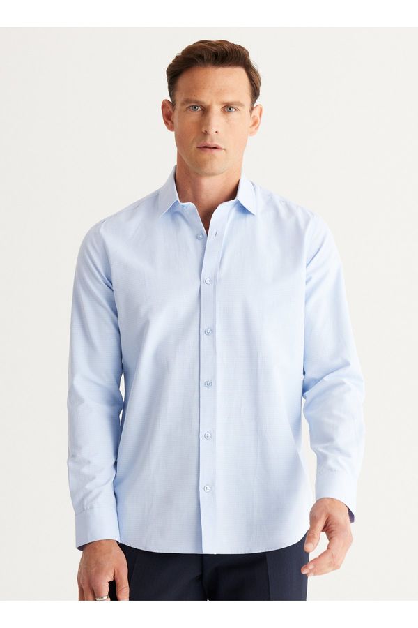 ALTINYILDIZ CLASSICS Altinyildiz Classics Slim Fit Classic Collar Light Blue Men Shirts